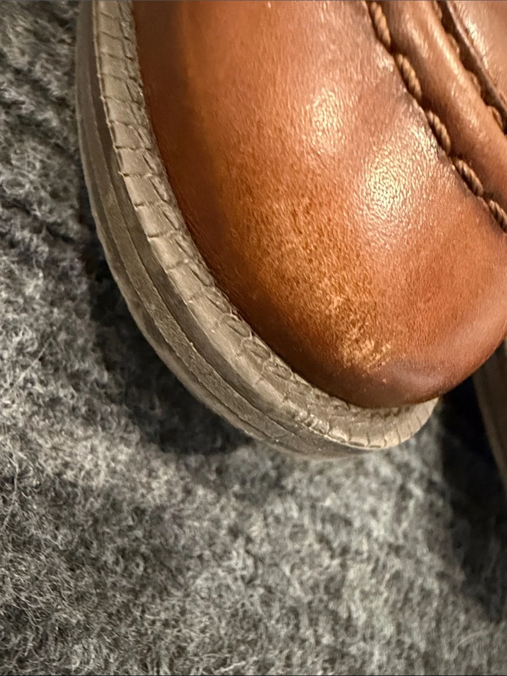 Cole Haan Chestnut Brown Leather Penny Loafers
